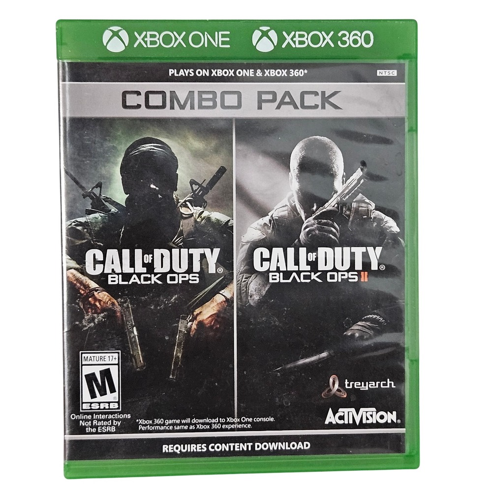 Activision Call of Duty Black Ops I & II Combo Pack Xbox 360 One Green 2-Disc